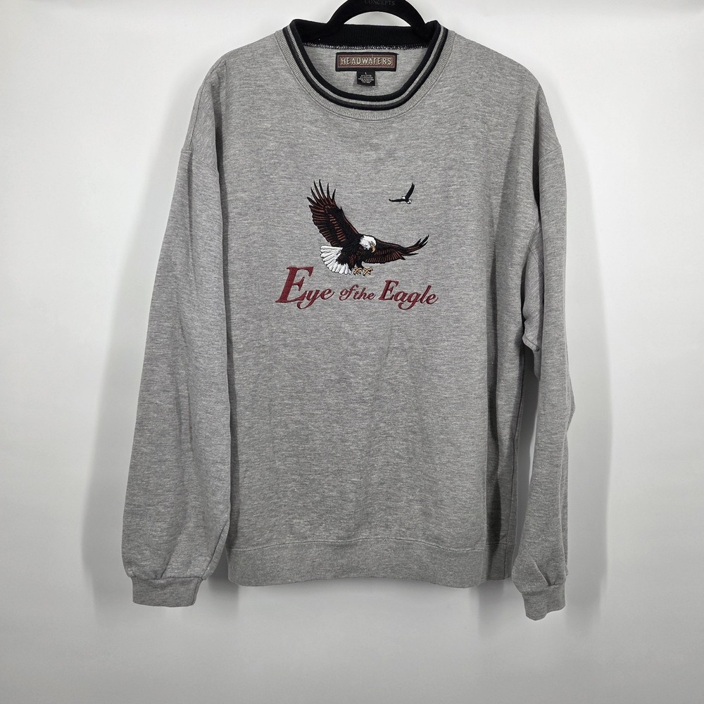 Vintage Y2K Headwaters Eye of The Eagle Sweatshirt/Crewneck Large Grandpa Core
